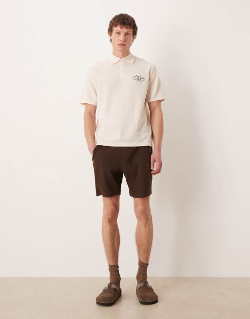 ASOS DESIGN – Bruna, våfflade jersey-shorts med smal passform, 2 av 5