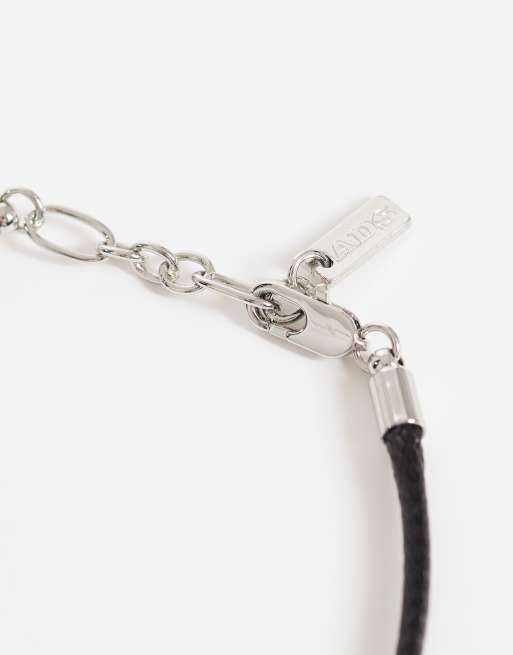 ASOS DESIGN - Brune armbånd i sort imiteret læder og med perler i pakke med 4 stks, 3 af 3
