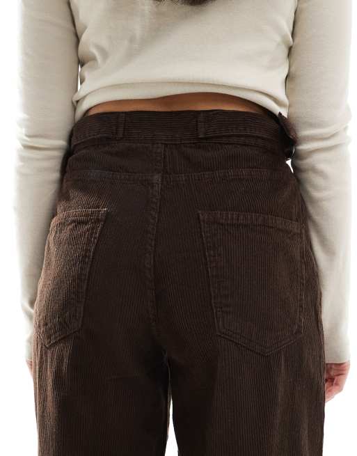 ASOS DESIGN - Brune fløjlsjeans med indsyning i siderne, 4 af 5