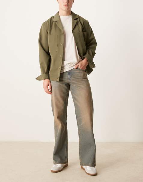 ASOS DESIGN - Brune jeans med vide ben med svaj - view 1
