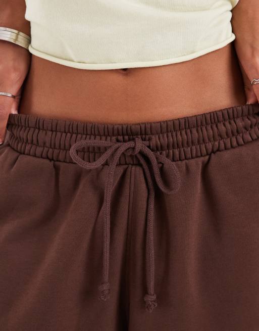 ASOS DESIGN - Brune løbeshorts med grønne detaljer, 4 af 4
