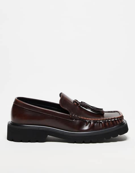 ASOS DESIGN - Brune loafers med firkantet tå og kvaster - view 1