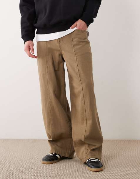 ASOS DESIGN - Brune løstsiddende bukser - view 1