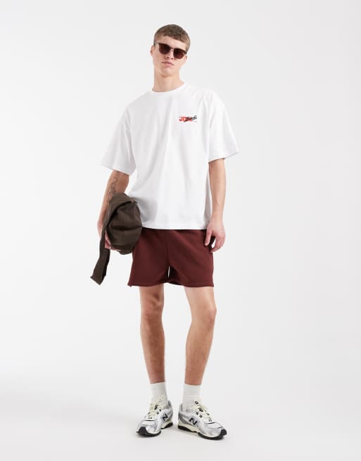 ASOS DESIGN - Brune oversized jerseyshorts, 4 af 5