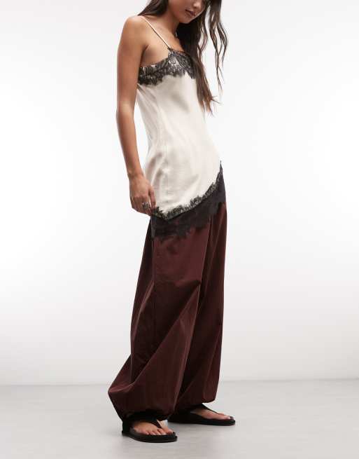 ASOS DESIGN - Brune pull-on-ballonbukser i bomuld og nylon, 2 af 5