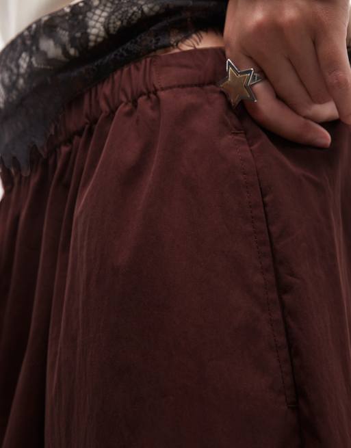 ASOS DESIGN - Brune pull-on-ballonbukser i bomuld og nylon, 4 af 5
