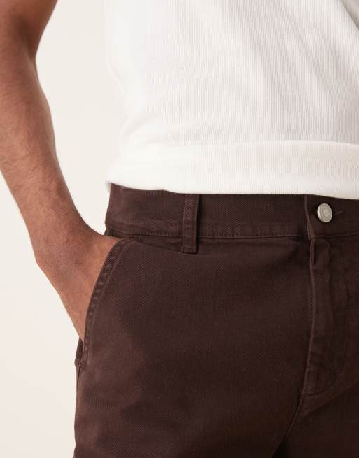 ASOS DESIGN - Brune skinny-chinoshorts i kortere længde, 3 af 5