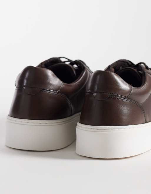 ASOS DESIGN - Brune sneakers i læder, 3 af 5