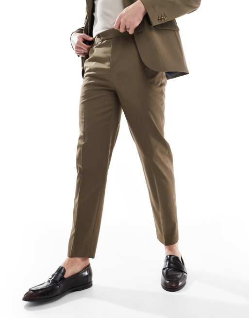 ASOS DESIGN - Brune tapered habitbukser, 2 af 5