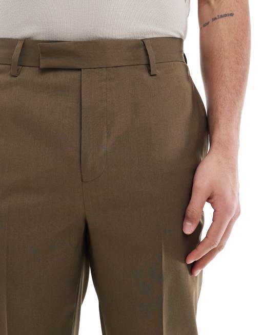ASOS DESIGN - Brune tapered habitbukser, 5 af 5