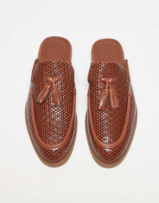 ASOS DESIGN - Brune vævede mule-loafers, 3 af 4