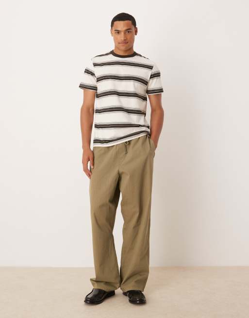 ASOS DESIGN – Brunrandig t-shirt, 2 av 4