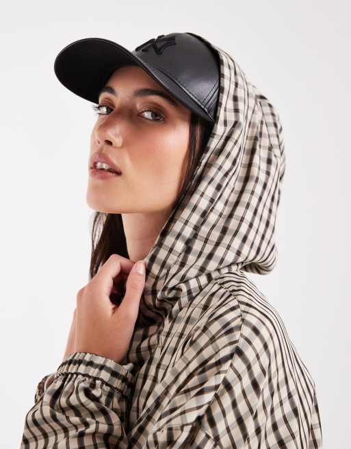 ASOS DESIGN – Brunrutig bomberjacka med huva och ballongfåll, 3 av 4