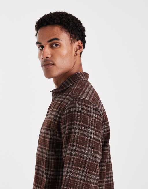 ASOS DESIGN – Brunrutig, boxig skjorta i oversize, 4 av 5