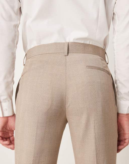 ASOS DESIGN – Brunrutiga kostymbyxor med extra smal passform, 4 av 5