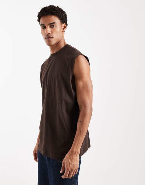 ASOS DESIGN – Brunt, enkelt linne i oversize - view 1