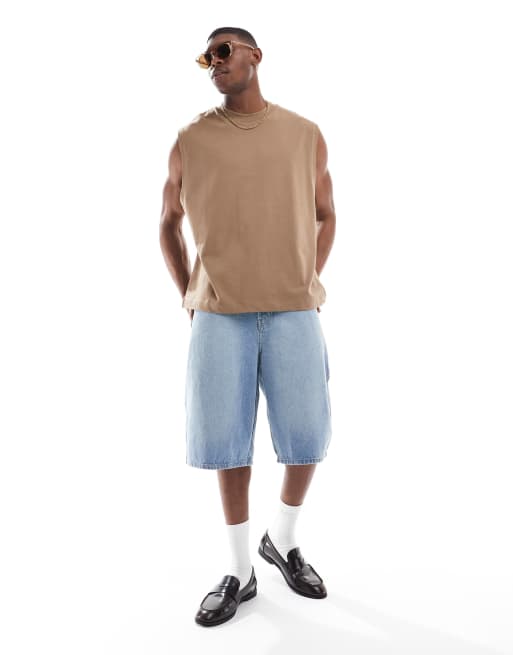 ASOS DESIGN – Brunt grovt linne i oversize , 4 av 4