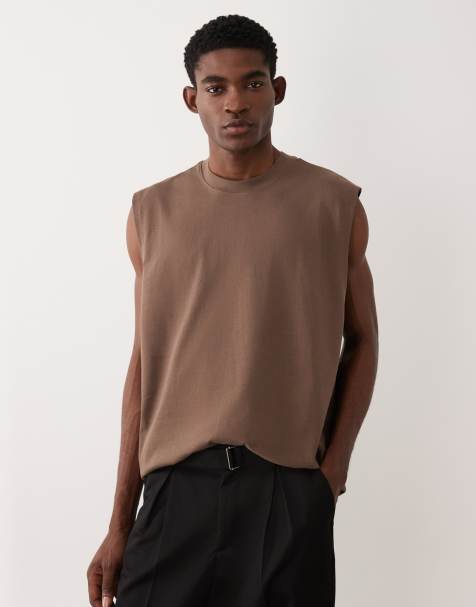 ASOS DESIGN – Brunt grovt linne i oversize - view 1