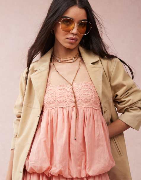 ASOS DESIGN – Brunt rephalsband i flera rader - view 1