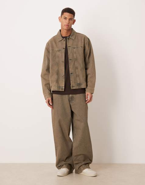 ASOS DESIGN – Brunt, stentvättat set - view 1