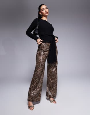 Asos Design Brushed Asymmetric Neck Long Sleeve Top With Tie Waist Detail Black In Black