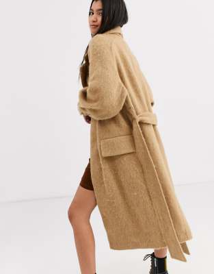 asos petite camel coat