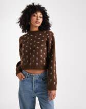 ASOS DESIGN denim long sleeve wrap top with pleat cuff detail in rinse