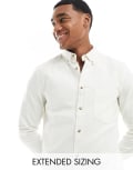 [ASOS DESIGN] ASOS DESIGN brushed oxford regular shirt in off white 2XL Off white