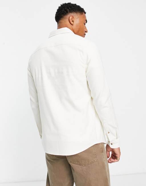 Råd Ryd op Gør det godt ASOS DESIGN brushed oxford shirt in off white | ASOS