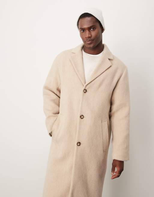 Brushed wool coat online