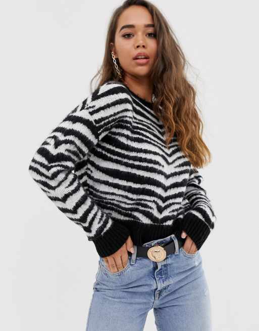 Trui discount zebra print