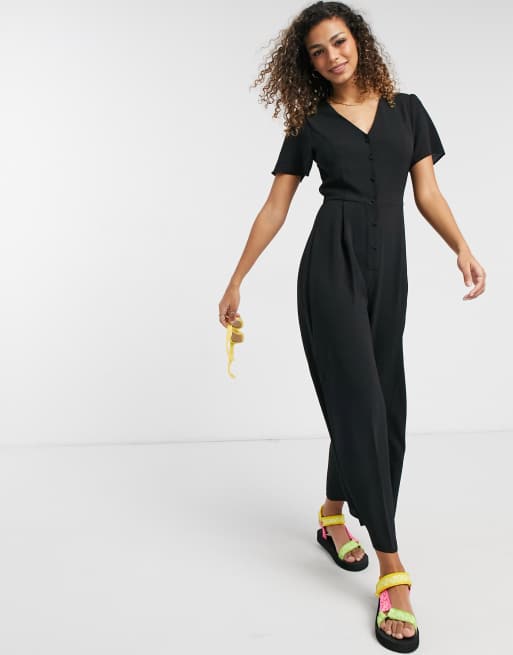 Short sleeve store culotte jumpsuit