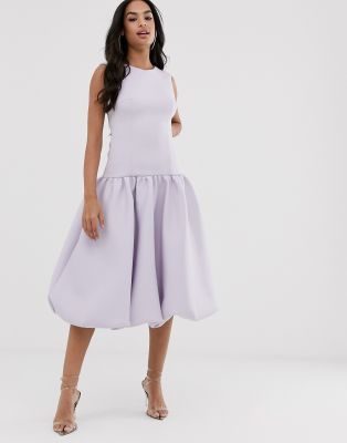 asos lilac midi dress