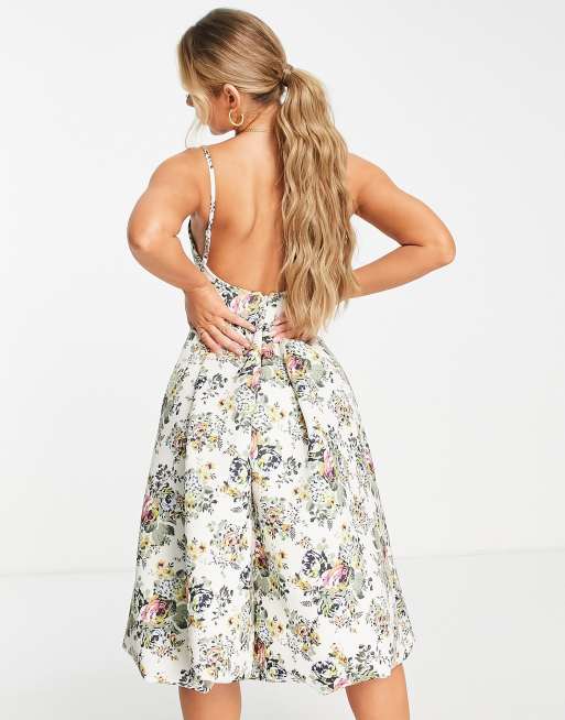 Asos edition floral embroidered halter prom store midi dress