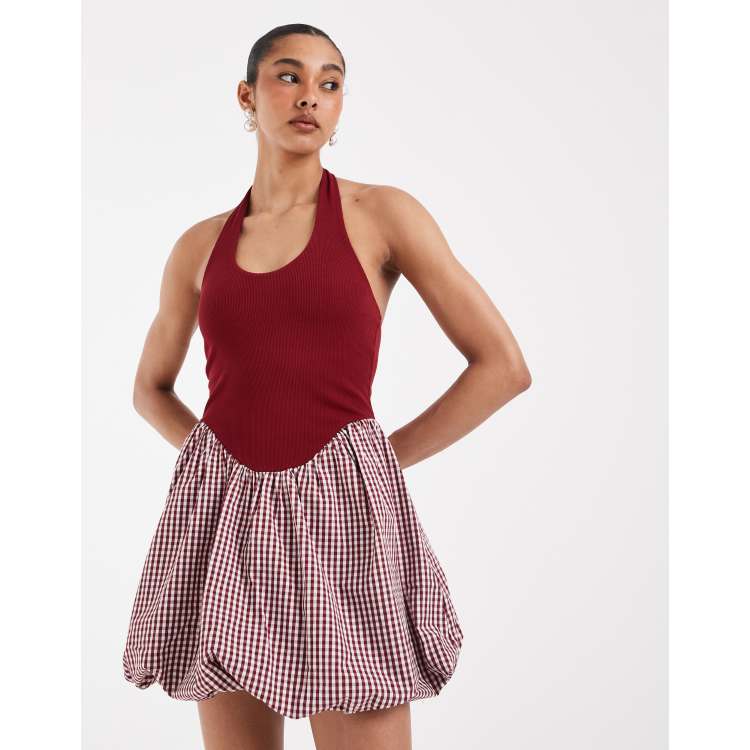 red gingham bubble dress KatieJ NYC Red Gingham Tween Dress