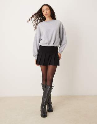 Asos Design Bubble Hem Sweatshirt In Gray