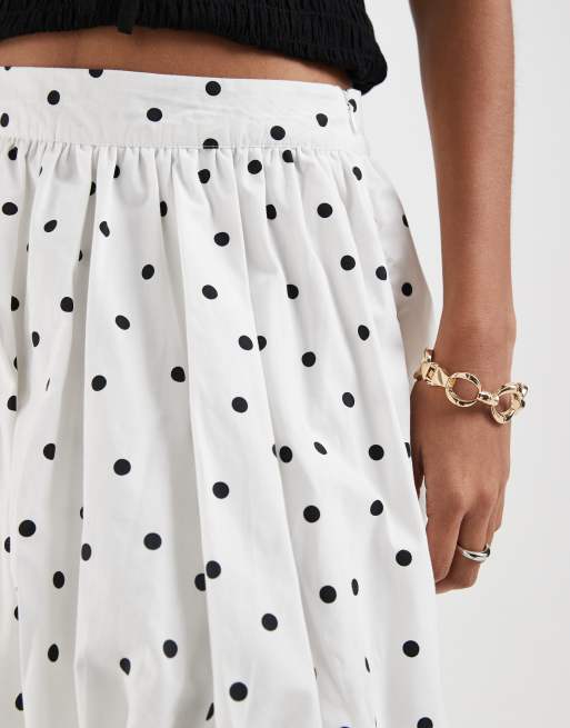 ASOS DESIGN bubble mini skirt in polka dot, 5 of 5
