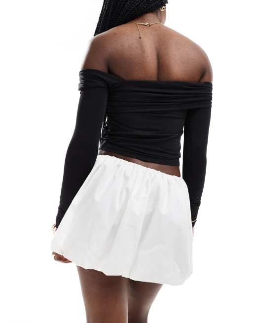 ASOS DESIGN bubble mini skirt in white | ASOS