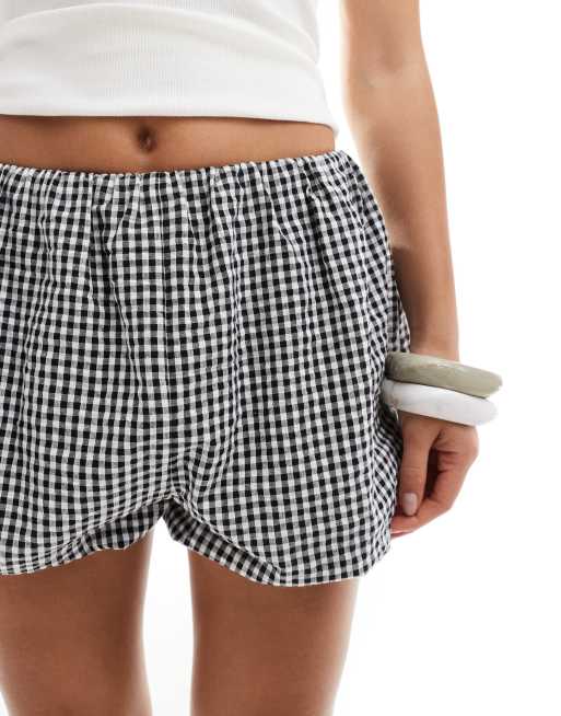 ASOS DESIGN - Short coupe boule à carreaux vichy