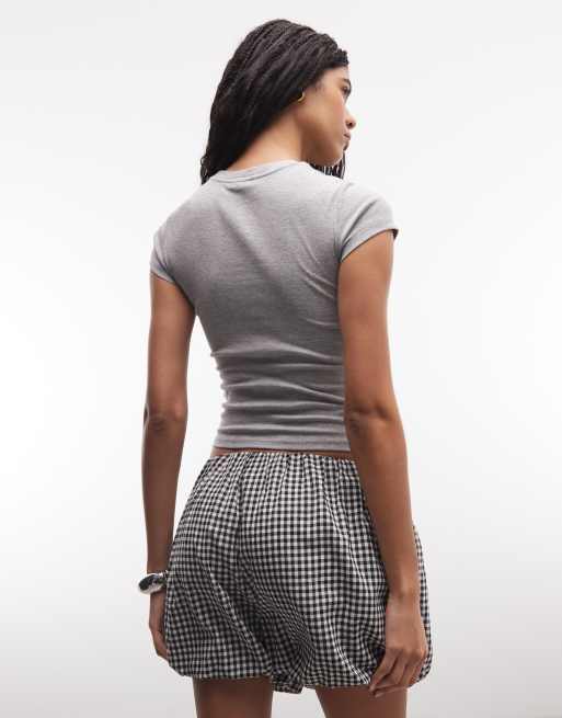 ASOS DESIGN bubble shorts in gingham, 5 of 5