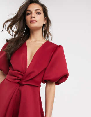 asos red prom dress