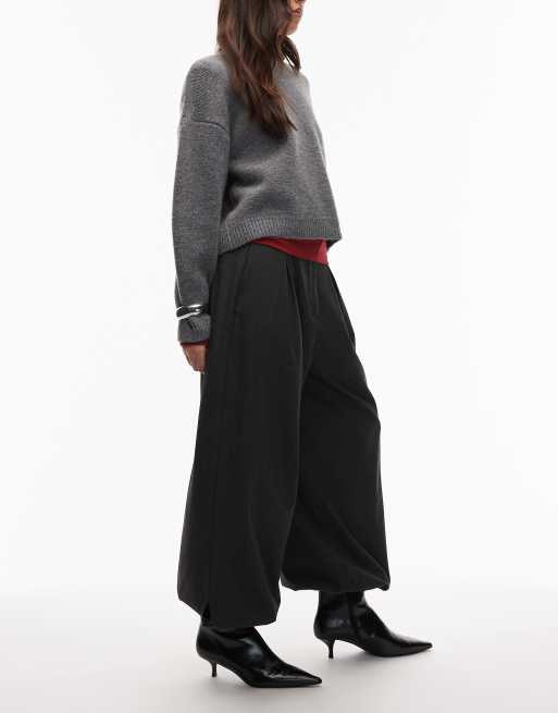 ASOS DESIGN bubble trouser with cuffed hem in grey, 5 of 5