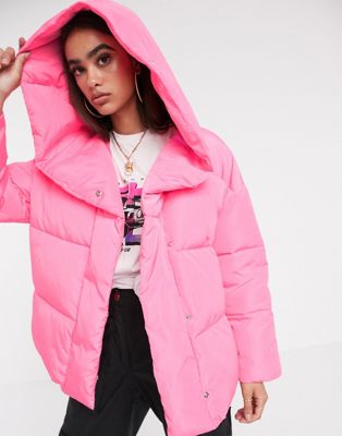 nike pink bubble coat