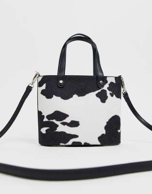 cow print purse topshop