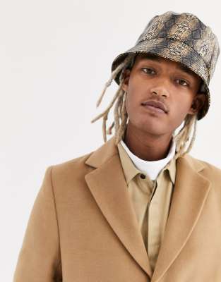 snakeskin bucket hat