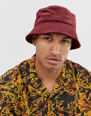 Bucket store hat burgundy