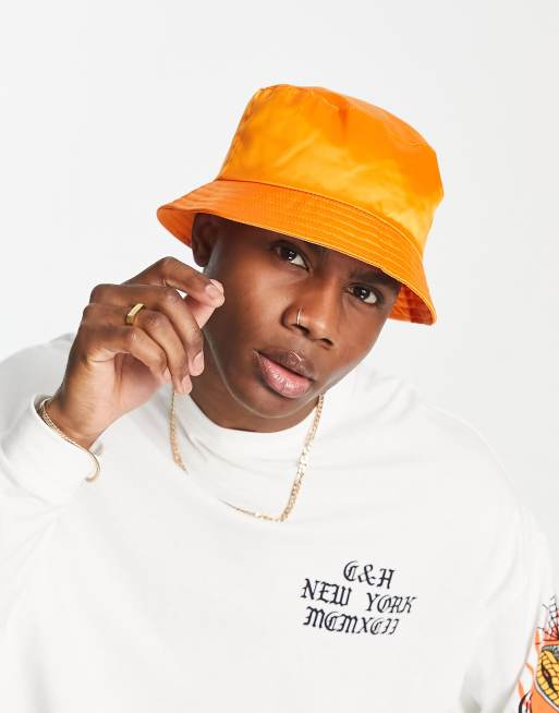 ASOS DESIGN bucket hat in orange