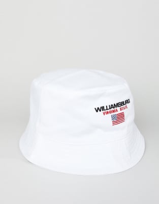 asos white bucket hat