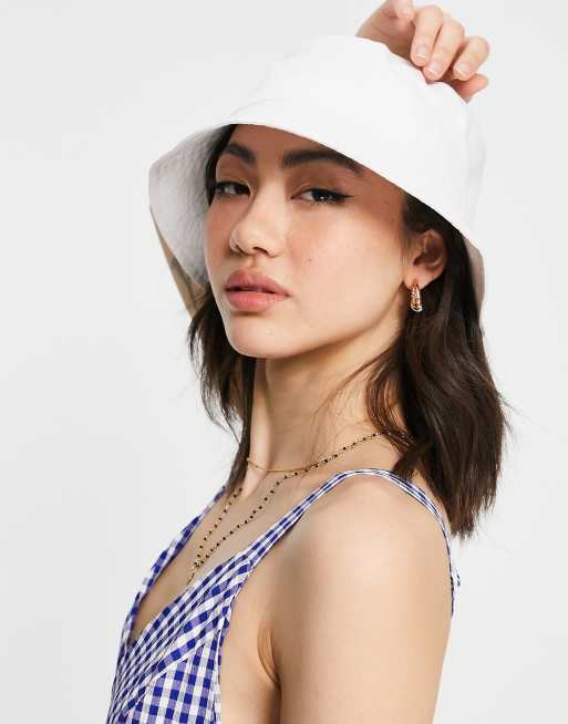 Asos white store bucket hat