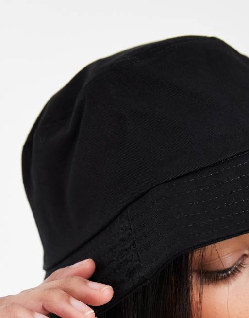 ASOS DESIGN - Bucket hat van katoenen canvas in zwart, 2 van 3